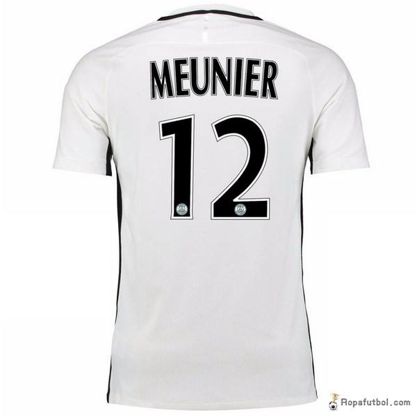 Camiseta Paris Saint Germain Replica Tercera Ropa Meunier 2016/17 Blanco